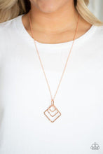 Load image into Gallery viewer, Paparazzi Necklace - Square It Up - Copper
