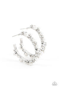 Paparazzi Earrings - Let There Be SOCIALITE - White