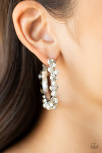 Paparazzi Earrings - Let There Be SOCIALITE - White