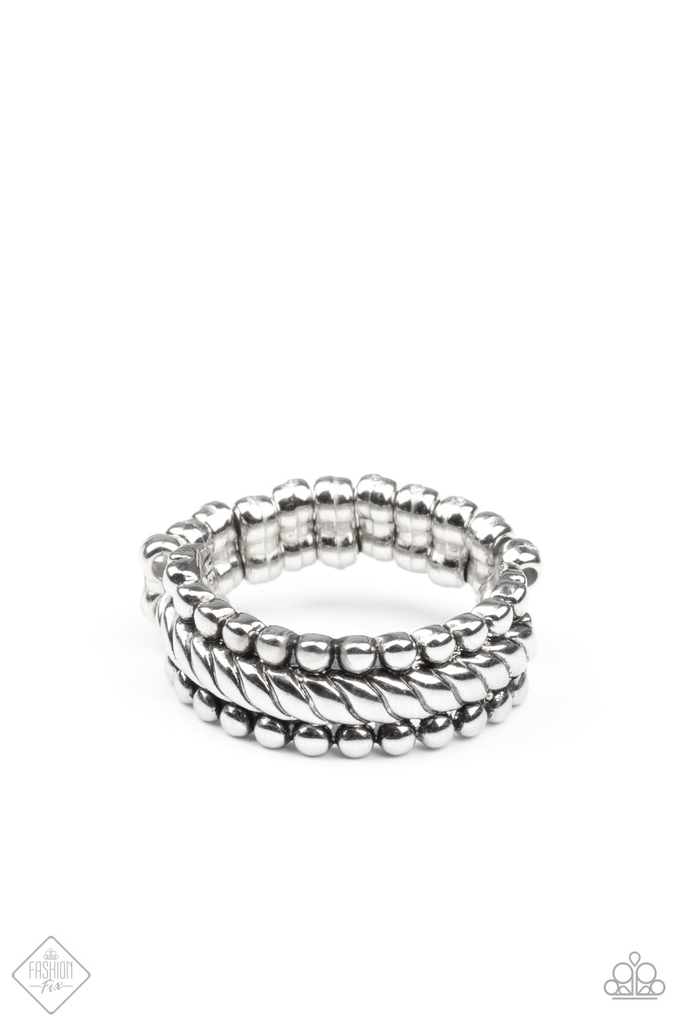 Paparazzi Ring -   Tangible Texture - Silver - Fashion Fix