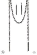 Load image into Gallery viewer, Paparazzi Necklace -   SCARFed for Attention - Gunmetal
