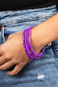 Paparazzi Bracelet -   Radiantly Retro - Purple