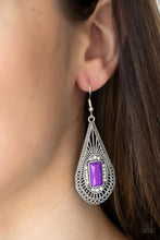 Load image into Gallery viewer, Paparazzi Earrings - Deco Dreaming - Purple
