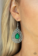 Load image into Gallery viewer, Paparazzi Earrings - Fanciful Droplets - Green
