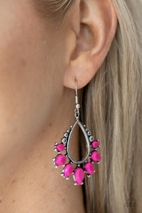 Paparazzi Earrings - Flamboyant Ferocity - Pink