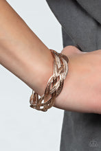 Load image into Gallery viewer, Paparazzi Bracelet - Get Your Wires Crossed - Rose Gold
