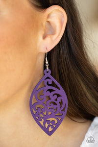 Paparazzi Earrings - Coral Garden - Purple