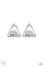 Load image into Gallery viewer, Paparazzi Clip Earrings - Timeless In Triangles - White
