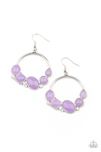 Paparazzi Earrings - Beautifully Bubblicious - Purple