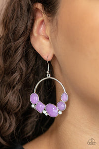 Paparazzi Earrings - Beautifully Bubblicious - Purple