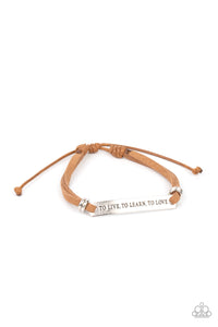 Paparazzi Bracelet - o Live, To Learn, To Love - Brown
