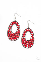 Load image into Gallery viewer, Paparazzi Earrings - Beaded Shores - Red
