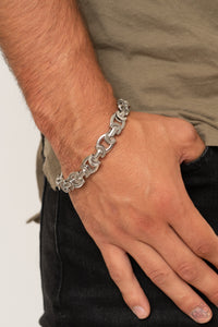 Paparazzi Bracelet - Advisory Warning - Silver