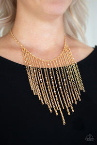 Paparazzi Necklace - First Class Fringe - Gold