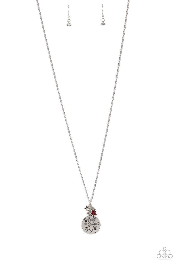 Paparazzi Necklace - Liberty And Justice For All - Red