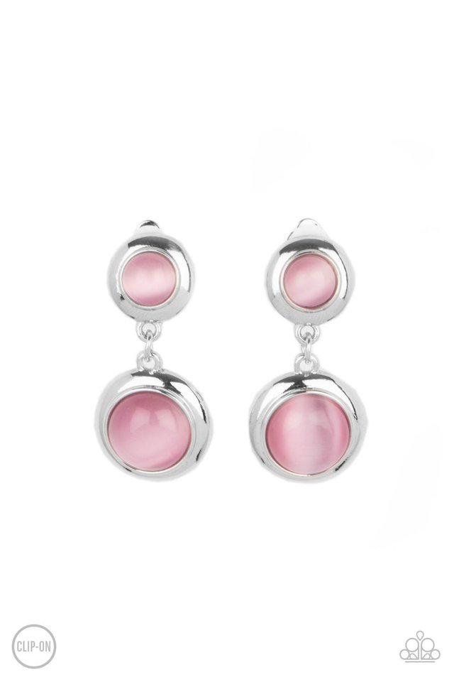 Paparazzi Earrings - Clip on - Subtle Smolder - Pink
